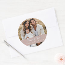 individuelle Hochzeits-Danke-Single-Foto-Rosé-Aufk