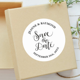 Individuelle Hochzeitsankündigung "Save The Date" Runder Aufkleber