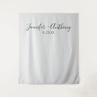 Individuelle Hochzeitskulisse personalisiert Wandteppich