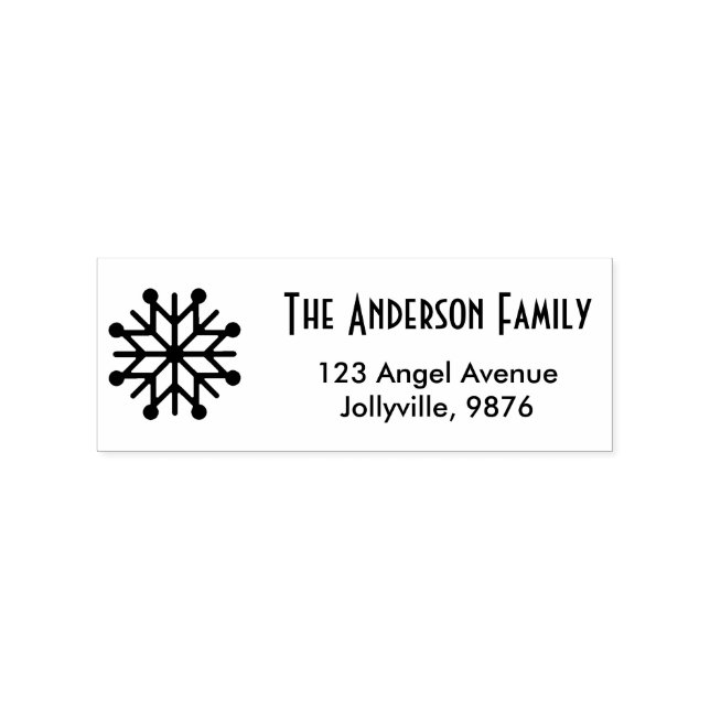 Individuelle Holiday Snowflake Rücksendeadresse Gummistempel (Prägung)