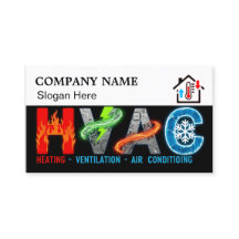 Individuelle HVAC-Visitenkarte mit Firmenlogo & Sl