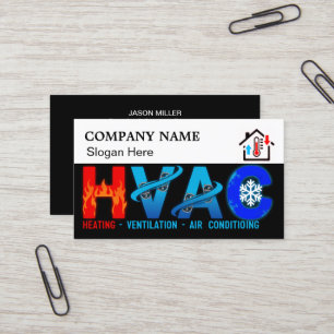 Individuelle HVAC-Visitenkarte mit Firmenlogo slog Visitenkarte