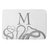 Individuelle initiale Monogramm nautischer Oktopus