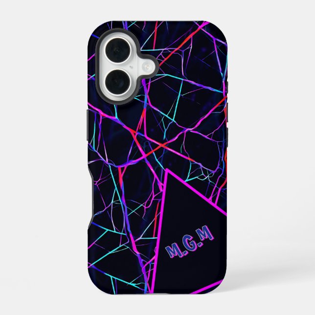 Individuelle iPhone Case Retro 90er Jahre 16 Hülle (Rückseite)