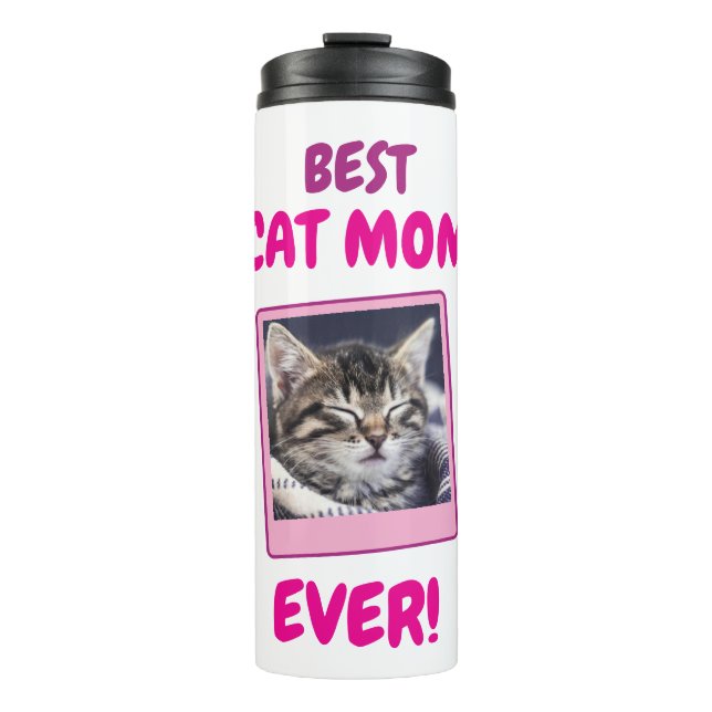 INDIVIDUELLE KATZENMUTTER MUTTER TIER LIEBE MUTTER THERMOSBECHER (Vorderseite)
