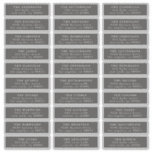Individuelle klassische, dunkelgraue, weiße Gastad Aufkleber<br><div class="desc">Individuelles Classic Dark Gray White Guest Address Sticker Label - Frag mir,  wenn du Fragen hast</div>