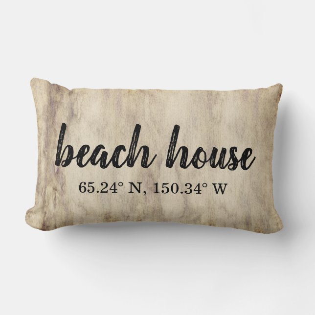 Individuelle Koordinaten des Beach House Lumbar Ki Lendenkissen (Vorderseite)