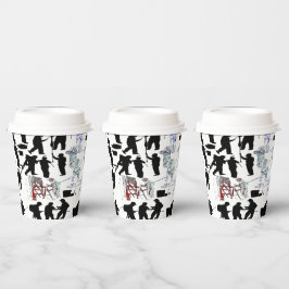 Individuelle künstlerische Kaffeekassen Pappbecher