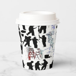 Individuelle künstlerische Kaffeekassen Pappbecher