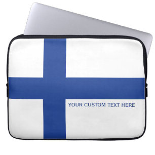 Individuelle Laptop-Ärmel mit finnischer Flagge Laptopschutzhülle