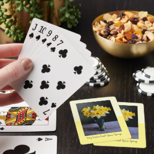 Individuelle, lebendige Dioden Vase Stillleben Vor Spielkarten