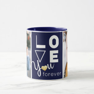 Individuelle Liebe mit doppeltem Foto Tasse