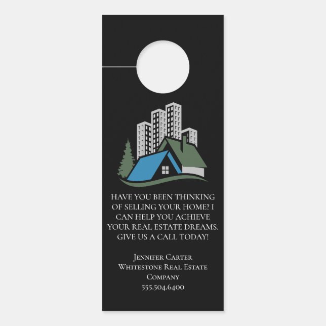 Individuelle Lieferung von Visitenkarten für Real  Türanhänger (Vorderseite)
