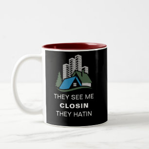Individuelle Lieferung von Visitenkarten für Real  Zweifarbige Tasse