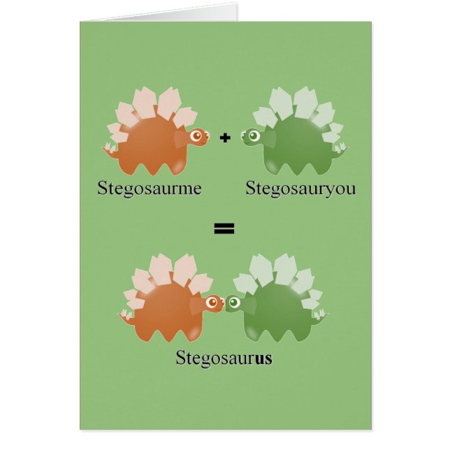 Individuelle lustige Stegosaurus-Karte (Vorne)