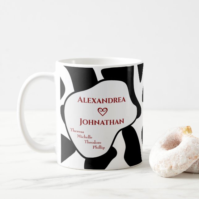 Individuelle Mama Vater Familie Moderne Personalis Kaffeetasse (Mit Donut)
