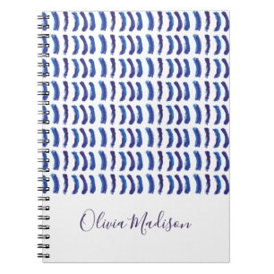 Individuelle Minimalistische Ölfarben mit blauen  Notizblock