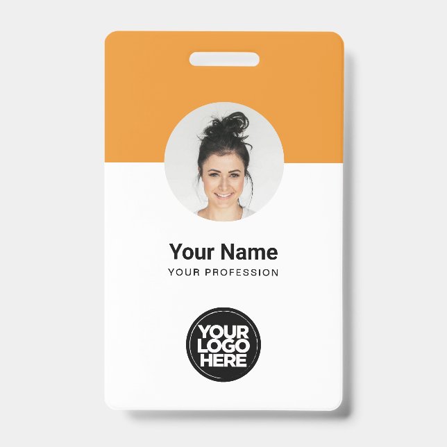 Individuelle Mitarbeiter Moderne ID Card Mandarine Ausweis (Vorderseite)