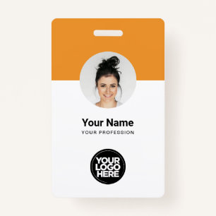 Individuelle Mitarbeiter Moderne ID Card Mandarine Ausweis
