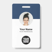 Individuelle Mitarbeiter Moderne ID Card Navy Blue