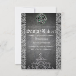 Individuelle, mittelalterliche keltische Hochzeit Einladung