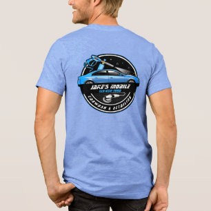 Individuelle Mobile Autowaschanlage Blue Geschäft Tri-Blend Shirt