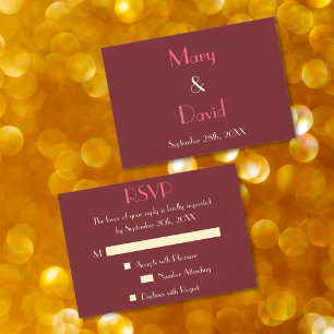 Individuelle moderne, elegante Hochzeitskarte für  RSVP Karte