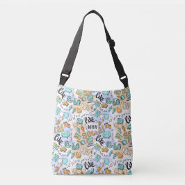 Individuelle Monogramm-Taschen für Social Media Pa Tragetaschen Mit Langen Trägern