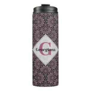 Individuelle Name 1920er Jahre Dusky Rose Floral F Thermosbecher