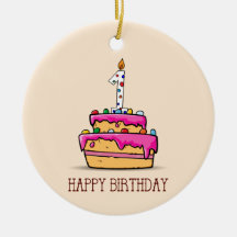 Individuelle Name, 1. Geburtstag, süßer rosa Kuche