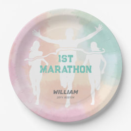 Individuelle Name 1. Marathon Celebration Party Pappteller