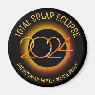 Individuelle Name 2024 INSGESAMT SOLAR ECLIPSE Wat Magnet