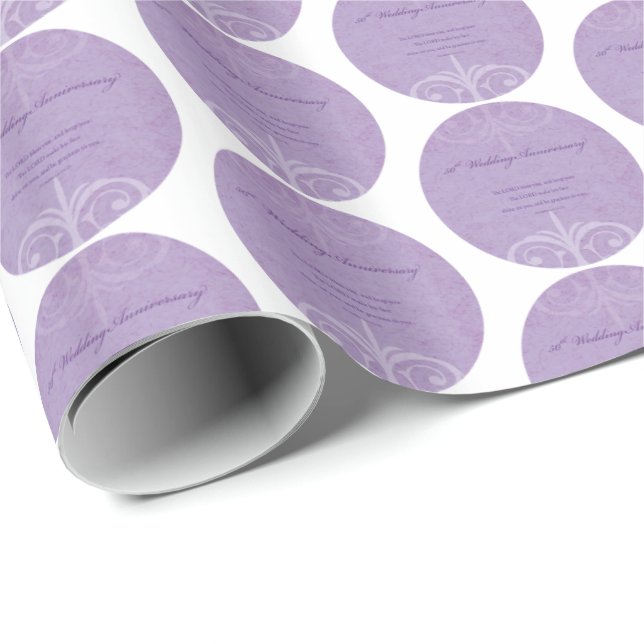 Individuelle Name, 50. Hochzeitstag bis Paar Geschenkpapier (Rolleneckpunkt)