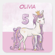Individuelle Name 5. Geburtstag Rosa Pferd mit Kro