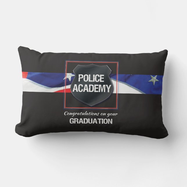 Individuelle Name, Abschluss der Polizeiakademie Lendenkissen (Vorderseite)