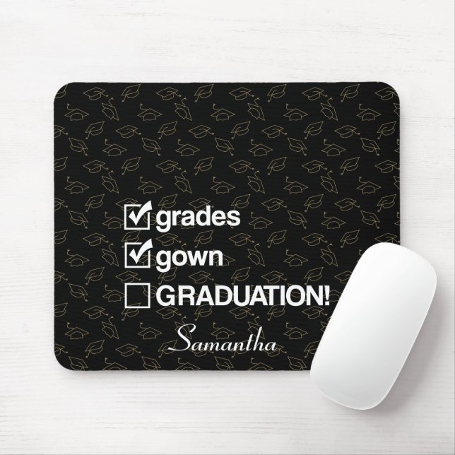 Individuelle Name Abschluss-Geschenk | Funny Absch Mousepad (Mit Mouse)
