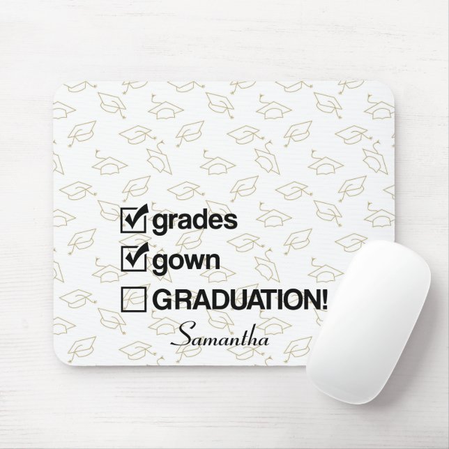 Individuelle Name Abschluss-Geschenk | Funny Absch Mousepad (Mit Mouse)