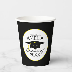 Individuelle Name Abschluss Mittelpunkt Pappbecher
