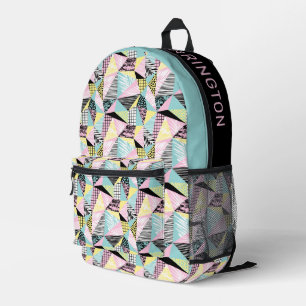Individuelle Name Abstrakt tropisches Muster Bedruckter Rucksack