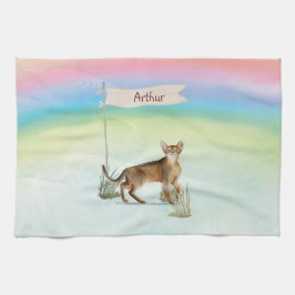 Individuelle Name Abyssinian Cat Pet Geschirrtuch