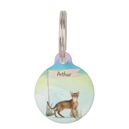 Individuelle Name Abyssinian Cat Pet Haustiermarke