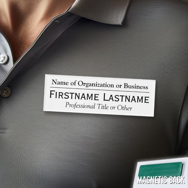 Individuelle Name Abzeichen - Name der Einrichtung Namenschild (Custom Nametag)