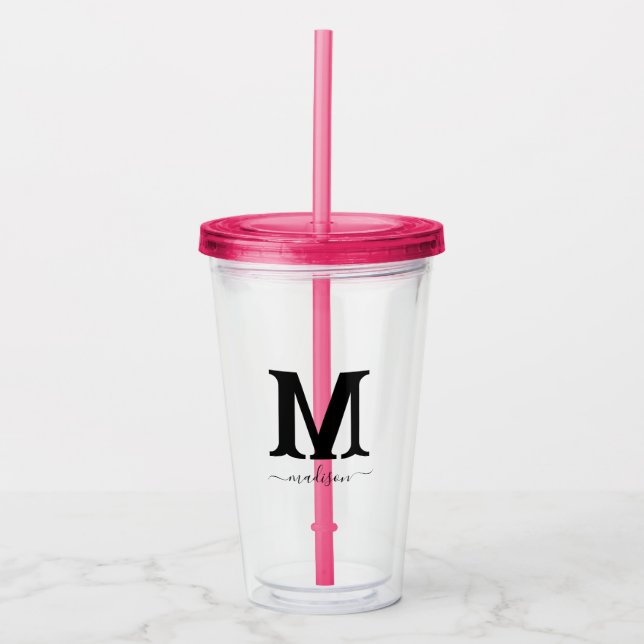 Individuelle Name Acrylic Tumbler Acryltrinkbecher (Vorderseite)