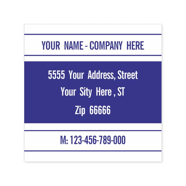 Individuelle Name-Adresse Telefonnummer Ihre Farbe Permastempel (Design)