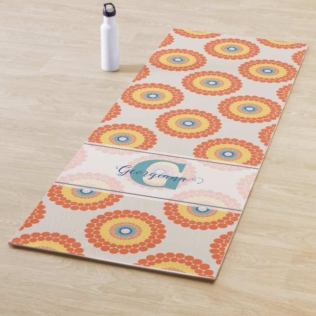Individuelle Name Aegean Summer Radiant Dot Mandal Yogamatte (Beispiel)