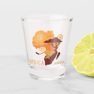 Individuelle Name Afrika Schnapsglas