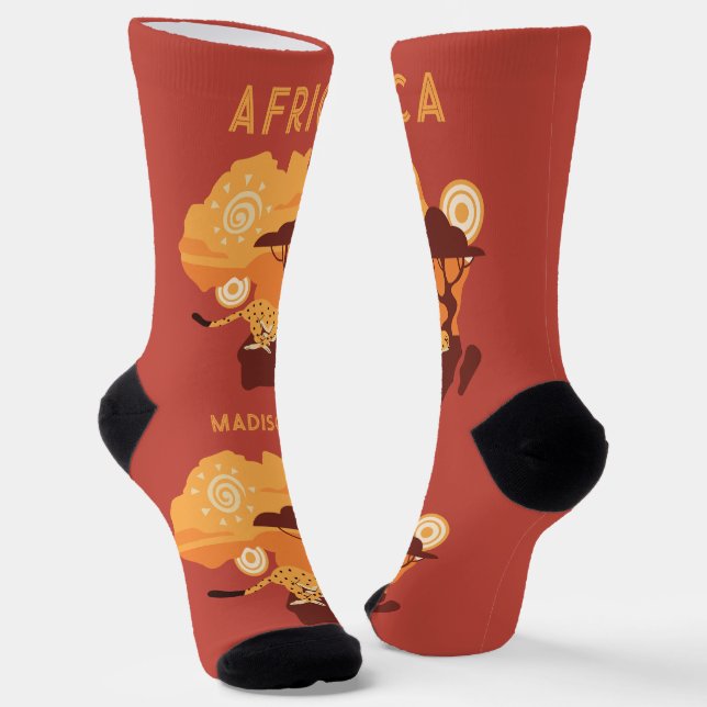 Individuelle Name Afrika Socken (Gewinkelt)
