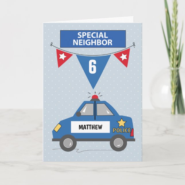 Individuelle Name Age Special Neighbour 6. Geburts Karte (Vorderseite)
