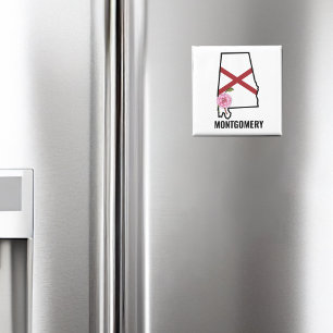 Individuelle Name Alabama Flag und Staat Blume Cam Magnet