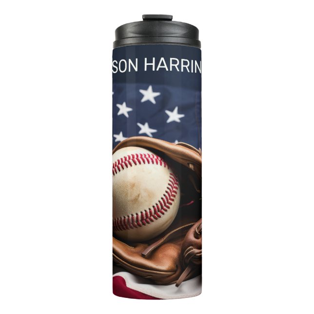 Individuelle Name American Baseball Thermosbecher (Vorderseite)